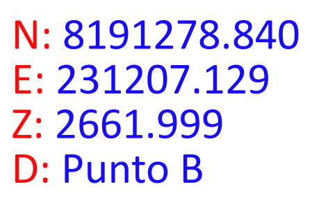 Punto de referencia, coordenadas corregidas