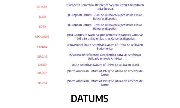 Datums, ejemplo